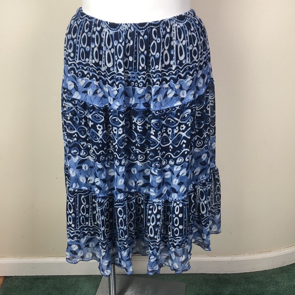 Alfred Dunner Dresses & Skirts - Vintage Tiered Skirt Batik Print
